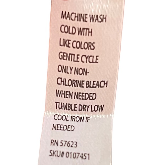 Unbranded   Oversized Pink Tee w Narrow White Stripes  3/4 Sleeves   Size Large - Picture 5 of 5